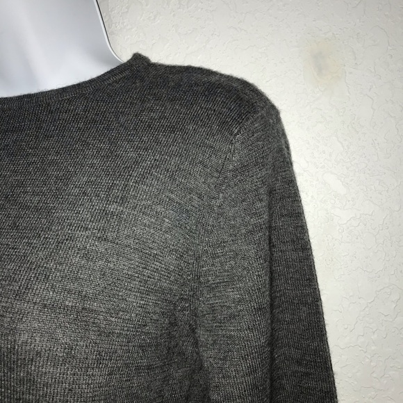 Sarah Spencer Crew Neck 100% Wool Womens Sweater S Gray - Picture 4 of 6